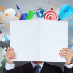 businessman hand show book of success business