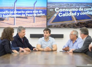 Chubut: se puso en marcha la construcción de una microrred eléctrica solar en Paso de Indios con una inversión de USD 5,4 millones